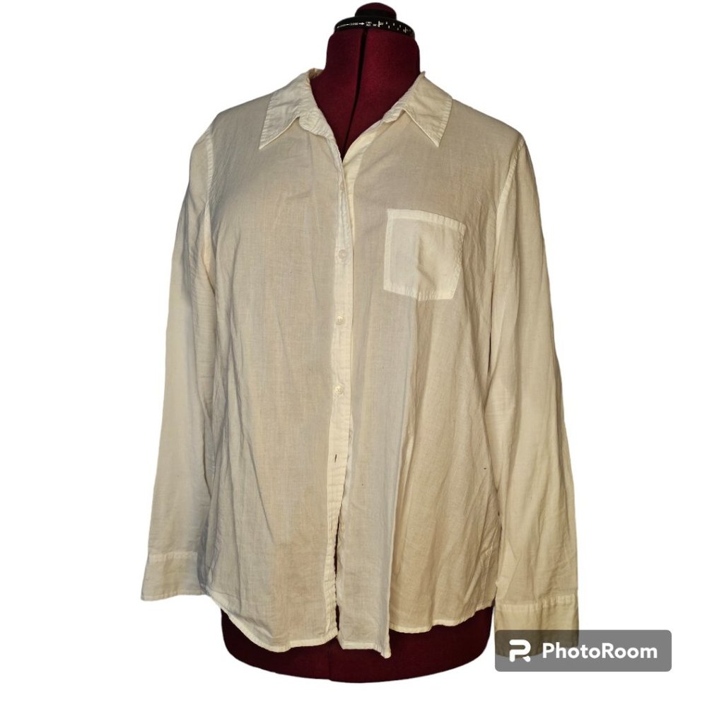 Gap White Boyfriend Cut Button-Down | XXL‎ | Classic Comfort in 100% Cotton!